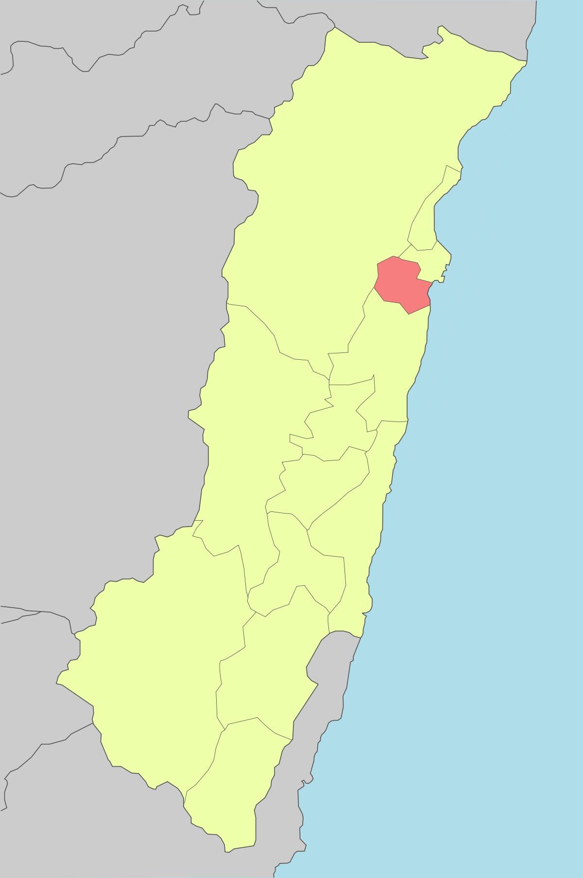 Kort af hualien Taívan