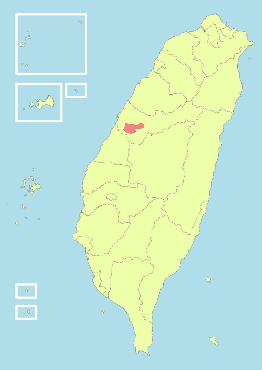 Kort af one city Taívan