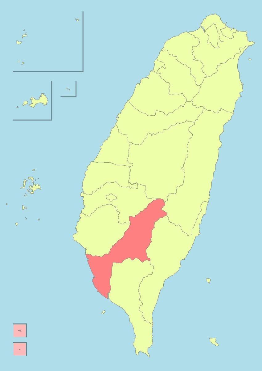 Kort af taipei Taívan