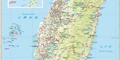 Taívan ferðast fylgja kort