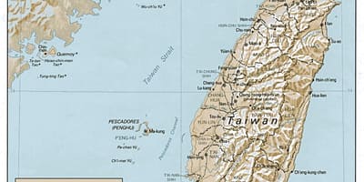 Kort af Taívan surf 